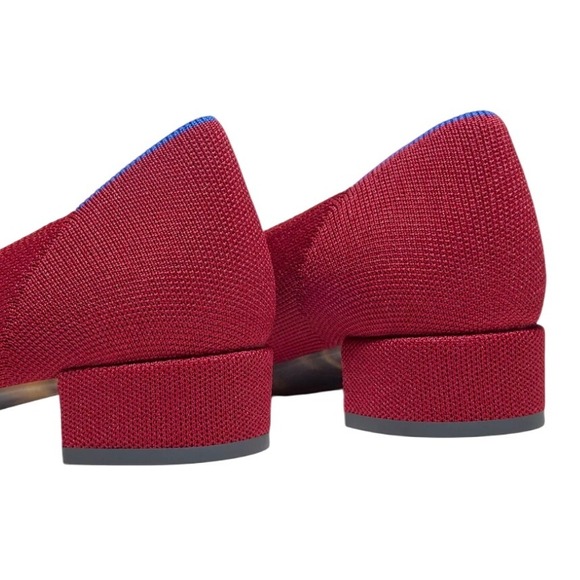 Rothys The High Point Comfort Heels Shoes Red Knit Women's size 13 - Picture 8 of 11